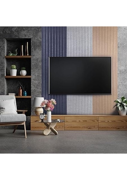 Akustik ve Dekoratif Lambiri Desenli Keçe Panel 45X90 cm / 2 Adet / 0,81 M² Gri fırsatları