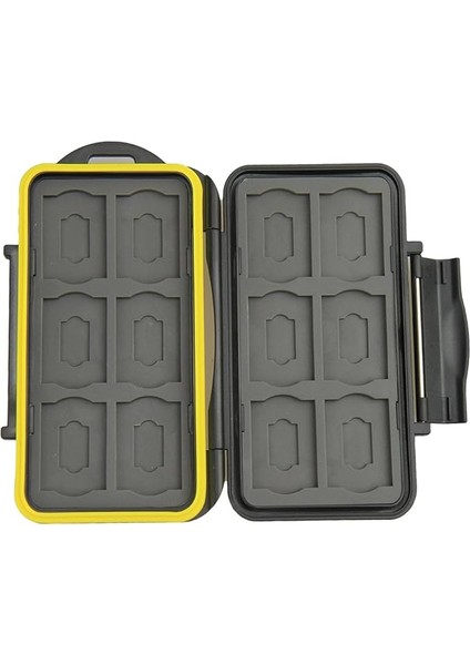 Çoklu Memory Card Case MC-SDMSD24 Hafıza Kartı Koruma Kutusu 12 Adet Sdhc ve 12 Adet Microsd Kart Için – Son Derece Su Geçirmez ve Darbeye Dayanıklı Kutu Kasa Kasa Çanta Kılıf Saklama Kutusu