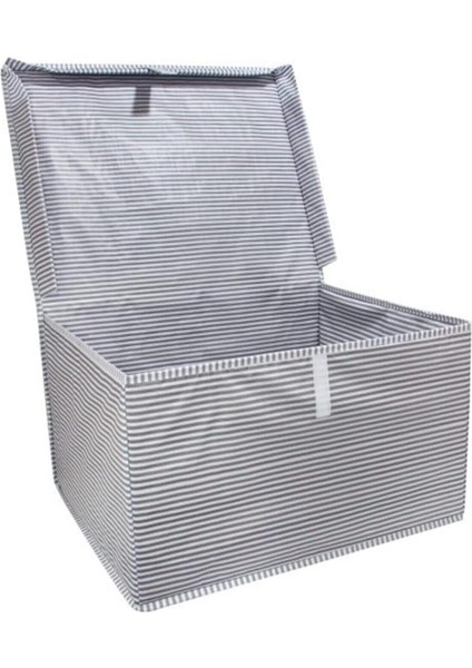 4 Adet - Kapaklı Çok Amaçlı Çamaşır-Saklama-Düzenleme Vb.hurç, Kutu 50X40X30 - Maxi Kutu - Gri fiyatları