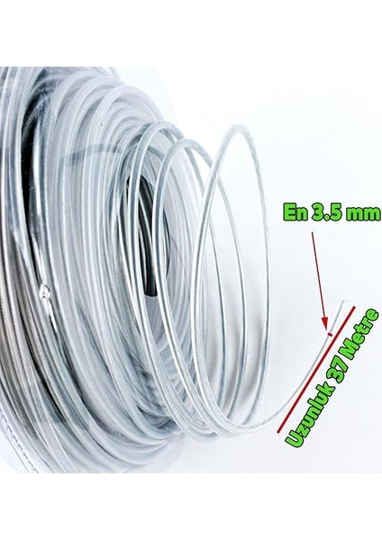 Motorlu Tırpan Kare Misina 3.5 mm 37 Metre Çim Ot Biçme Teli Extra Güçlü Profesyonel 3 Adet indirimleri