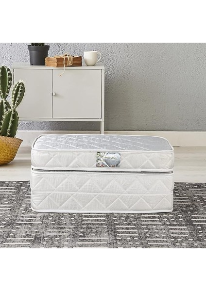 Tek Kişilik Katlanır Yaylı Yatak 90X190 cm Beyaz 90X190