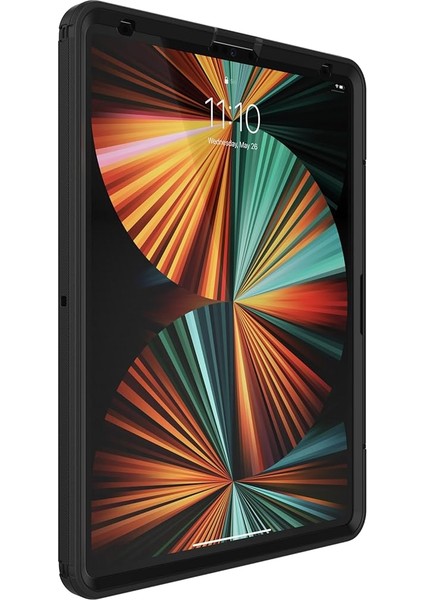 iPad Pro 12.9" (3. Nesil 2018/4. Nesil 2020/ 5. Nesil 2021/6. Nesil 2022) Defender Kılıf, Entegre Ekran Koruyuculu Ultra Sağlam Kılıf, Askeri Standartlara Göre 2 Kez Test Edilmiştir, Siyah modelleri