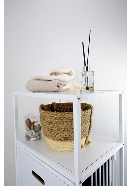 Metal Kirli Sepetli 2 Raflı Çok Amaçlı Banyo Düzenleyici Raf Organizer Beyaz – MRS-007 C1-1-369 modelleri