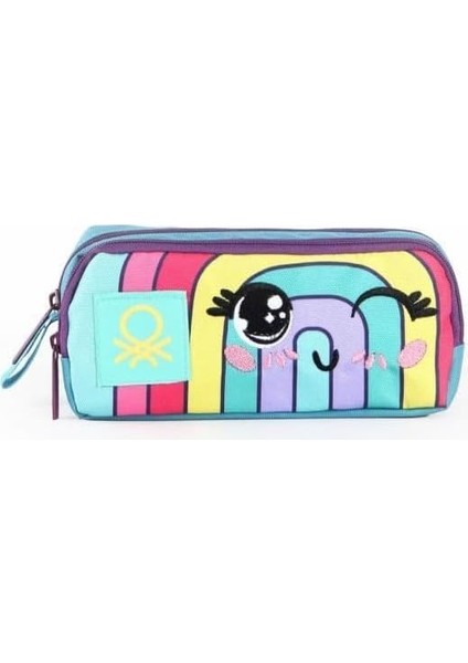 Colors Of Benetton Kız Çocuk Pembe Pastel Gökkuşağı Kalem Kutusu Std