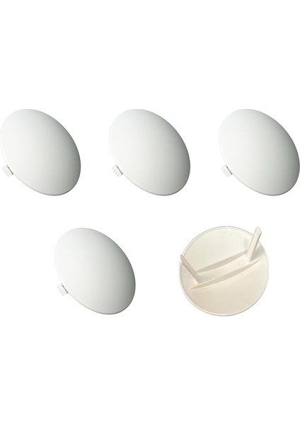 Bombeli Buat Kapak | 9 cm Plastik Lüks Buat Kapağı Beyaz | LBK.0992 Elektrik Tesisat Kapağı