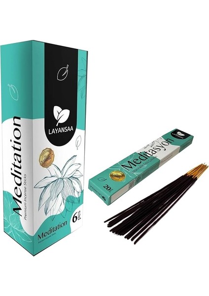 Meditasyon (Meditation) Kokusu Özel Aroma Kokusu Agarbatti Arınma 20 Adet 1 Paket Çubuk Tütsü