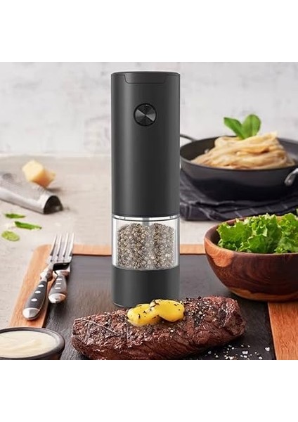 Pilli LED Işıklı Tuz Karabiber Değirmeni Otomatik Baharat Öğütücü Seti fiyatları
