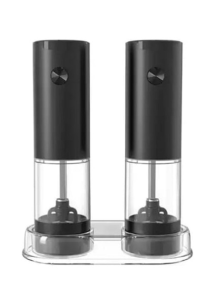 Pilli LED Işıklı Tuz Karabiber Değirmeni Otomatik Baharat Öğütücü Seti modelleri