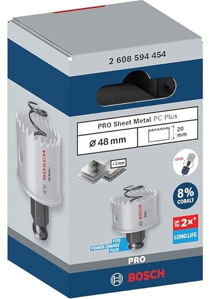 1 x Pro Sheet Metal Power Change Plus Delik Testeresi (Paslanmaz Çelik Saclar, Çelik Saclar, Ø 48 Mm, Profesyonel Aksesuar Matkap/tornavida Için) fiyatları