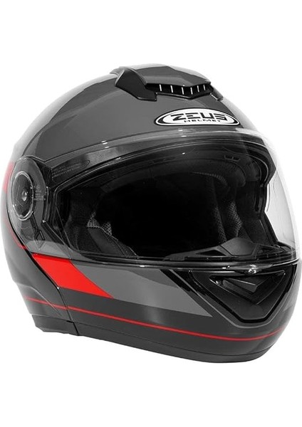 ZS-3050 Be7 Motosiklet Kaskı Çene Açılır Kaskgrey Red M fiyatları