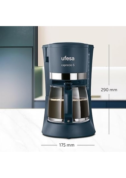 Filtre Kahve Makinesi CG7114 Capriccio, 6 Fincan, 600 W, 0.6 L, Kalıcı Filtre, Damlama Durdurma, Otomatik Kapanma, Siyah fırsatları