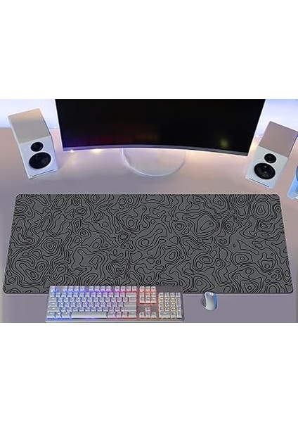Gaming Mouse Pad Xxl Büyük Oyuncu Speed Mousepad Antrasit Topo (Koyu Gri, 90X40 Cm, 3mm Kalınlık) fırsatları