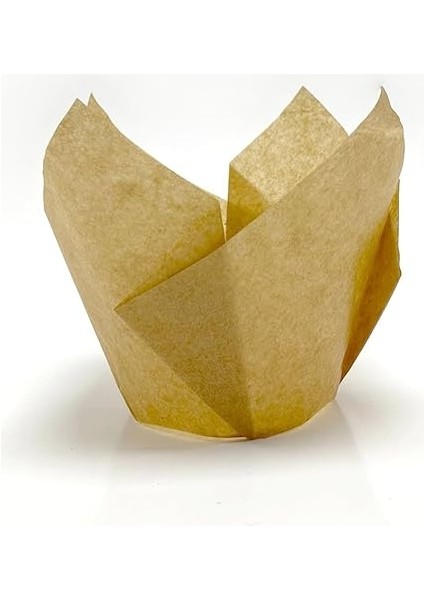 Hediye Sepeti 100'LÜ Klasik Lale Kapsül Kraft Muffin Kek Kalıbı, Tulip, Safari Konsept, Cupcake Kağıdı Doğum Günü Parti Dekorasyonu Için