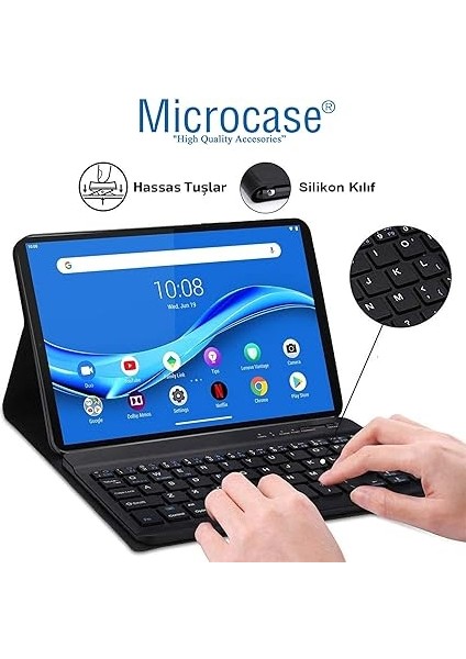 Lenovo Tab M10 Fhd Plus 10.3'' TB-X606 X606F Bluetooth Klavyeli Standlı Kılıf - Bkk4 fiyatları