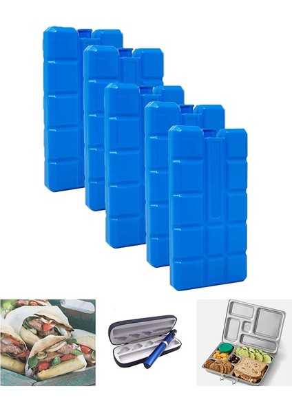 400ML Içi Su Dolu Buz Kasedi 48 Saat Korumalı Buz Aküsü 5 Adet AL4655