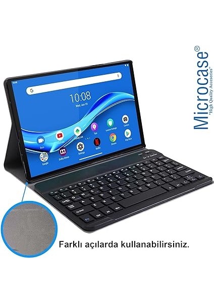 Lenovo Tab M10 Fhd Plus 10.3'' TB-X606 X606F Bluetooth Klavyeli Standlı Kılıf - Bkk4 indirimleri
