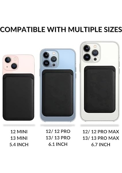 Magsafe Cüzdan Kartlık Deri Güçlendirilmiş Mıktanıs,iphone 16/15/14/13/12 ile Uyumlu indirimleri