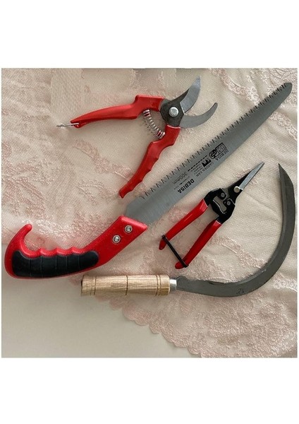 Bahçe Bağ Budama Makası Ağaç Dal Kesme Testeresi Ot Orak Çalı Tırpanı 4 Lü Bahçe Seti indirimleri