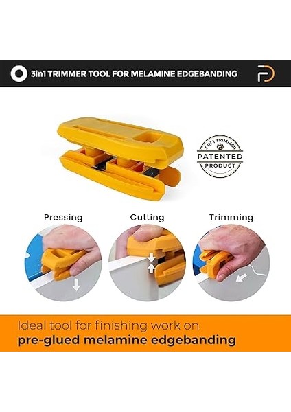 Furndıy 3'ü 1 Arada Kenar Bantlama Düzeltici - Kenar Bantlama Düzeltici - Kenar Bantlama Kesici - Melamin Kesici - Kenar Bantlama Kırpma (3'ü 1 Arada Kenar Bant Düzeltici + Yedek Bıçaklar) modelleri