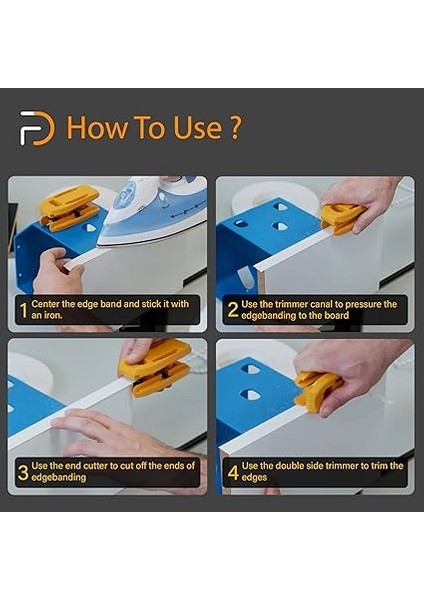 Furndıy 3'ü 1 Arada Kenar Bantlama Düzeltici - Kenar Bantlama Düzeltici - Kenar Bantlama Kesici - Melamin Kesici - Kenar Bantlama Kırpma (3'ü 1 Arada Kenar Bant Düzeltici + Yedek Bıçaklar) fırsatları