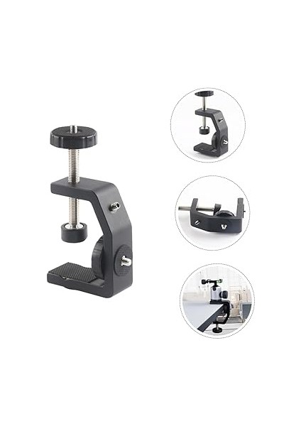 Mikrofon Standı Için Masa Klipsi Dayanıklı Alüminyum Taban ile Güçlü Sabitleme Şık Tasarım Kolay Kurulum ve Kullanım Için Masa Aksesuarı modelleri