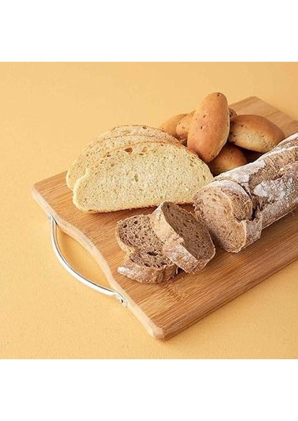 Metal Saplı Bambu Kesme Tahtası Antibakteriel Yıkanabilir Doğrama Tahtası Dikdörtgen 34X24 cm modelleri