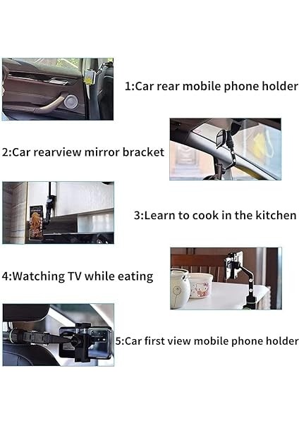 Araç Içi Dikiz Aynası Telefon Tutucu Her Yöne Döner (Yeşil) fırsatları