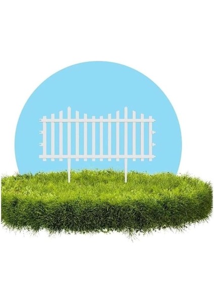10ADET Dekoratif Plastik Bahçe Çiti ve Peyzaj Çiti Bordür Kırılmaz Plastik Çit 59 cm Bahçe Çiti