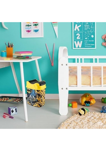 Batman Lisanslı 5.5 Litre Hazneli Çocuk Odası Çöp Kovası fiyatları