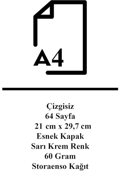 Vase With Twelve Sunflowers, Van Gogh 1888, A4 Defter Iv, Çizgisiz, Toplam 64 Sayfa, Tel Dikiş, Esnek Kapak, Oval Kenar, Tuval Doku, 60 Gram, Sarı Krem Renk, 21X29,7X0,5CM modelleri