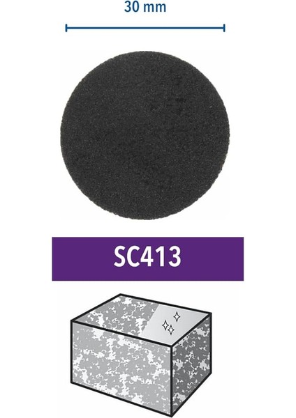 SC413 Ez Speedclic: Zımpara Diskleri, Ahşapta Düz ve Kenar Zımparalama, 30 Mm, 240 Kumlu, 6'lı fiyatları