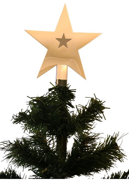 Yılbaşı Çam Ağacı Süsü Yıldız Tepelik 15 cm modelleri