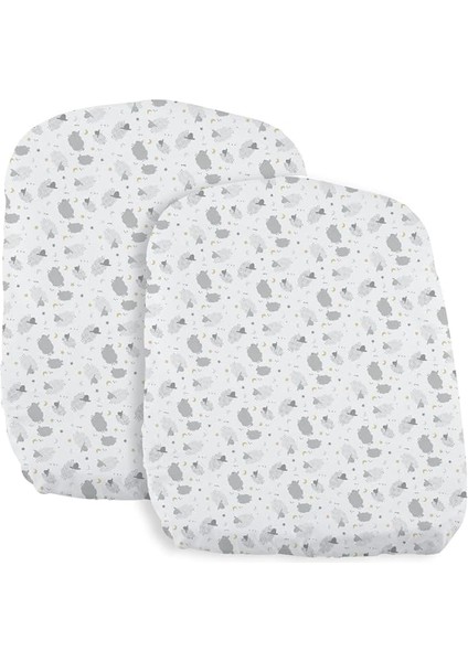 Çarşaf Crib Set Iki Parça Baby Hug Grey Sheep