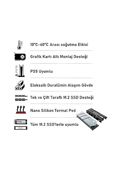 Warshıp Pro Flyfısh M.2 Nvme M.2 Sata SSD Termal Ped Soğutuculu Alüminyum Kasa modelleri