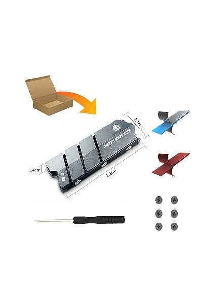 Warshıp Pro Flyfısh M.2 Nvme M.2 Sata SSD Termal Ped Soğutuculu Alüminyum Kasa indirimleri