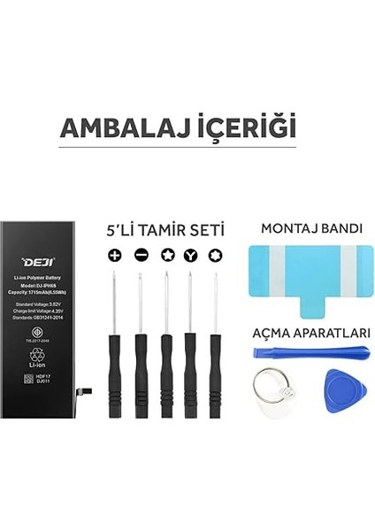 iPhone 6s ile Uyumlu Batarya Mucize Batarya Deji - Orijinal Mah Kapasite indirimleri