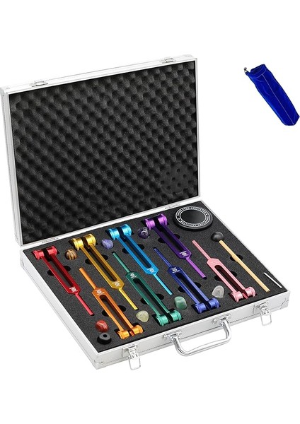 Tuning Çatal Seti, Iyileştirmek Için Yükseltilmiş Ağırlıklı Akort Çatalları, Çakra Şifa Terapisi Için Tuning Çatalı Aktivatörlü Ses Iyileştirme Aletleri Seti, Dna Şifa, Yoga, Meditasyon