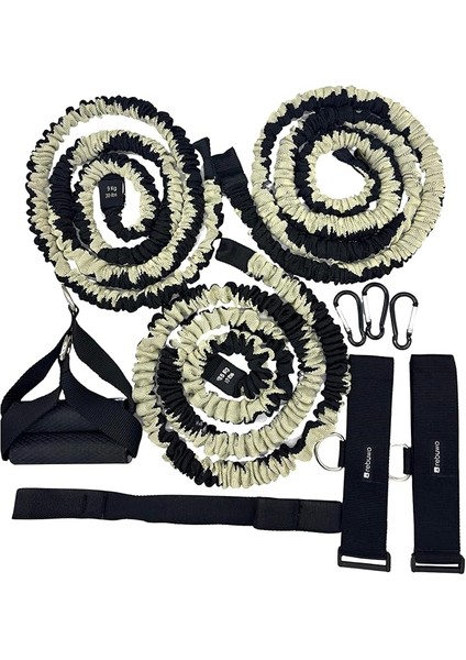 3x Pro Direnç Egzersiz Seti Ev Fitness Için Çok Amaçlı Taşınabilir Egzersiz Aleti Üst Vücut Alt Vücut Çalıştırma Aparatı