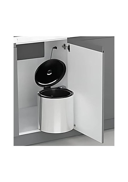 Içi Krom Metal Luks Çöp Kovası 11 Lt, Otomatik Açılır Kapaklı modelleri