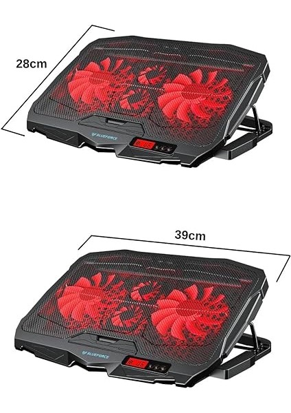 Speeder Sx-15 4 Adet Fanlı 9"-17" Inç Ledli LCD Kontrol Panelli Standlı Notebook Laptop Soğutucu indirimleri