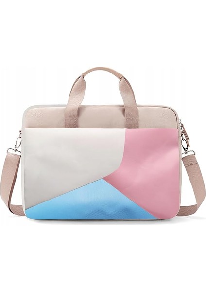 Honor Pad 9 12.1 Inch Tablet Için Tablet Çantası 2 Bölmeli AL4227 Krem Pembe Mavi