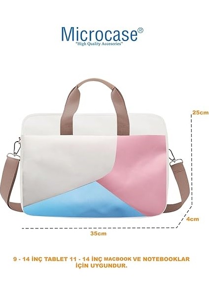 Honor Pad 9 12.1 Inch Tablet Için Tablet Çantası 2 Bölmeli AL4227 Krem Pembe Mavi modelleri