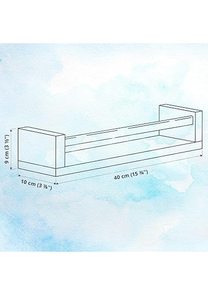 IKE-400.701.85 Bekväm Baharat Rafı, Kayın Masif, 40 x 10 x 9 cm fırsatları