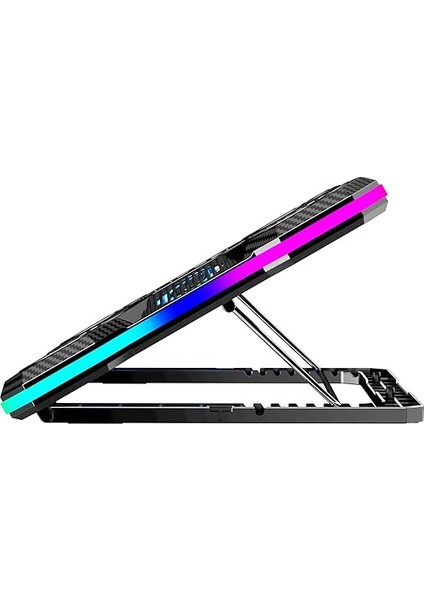 Sx-45 Freezer 9 Rgb Fanlı Notebook Soğutucu Stand LCD Ekranlı Siyah 10-19 Inç 1 USB 1 Type-C fırsatları