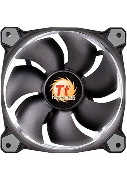 Riing Serisi 120MM Yüksek Statik Basınçlı Beyaz Halka Ledli Titreşim Önleyici Kasa&radyatör Fanı, CL-F038-PL12WT-A fırsatları