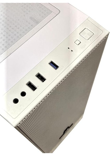 Wmesh Beyaz 4X120MM Rainbow Fan Atx Oyuncu Bilgisayar Kasası modelleri