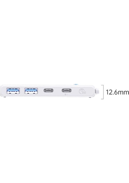 4 Portlu Type-C To USB 3.0 / Type-C Pd 100W Yüksek Hızlı 5gbps Hub Çoklayıcı Beyaz fırsatları