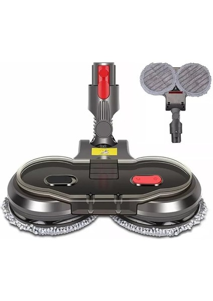 Elektrikli Çift Döner Paspas Başlığı Dyson V7 V8 V10 V11 V15 Serisi Için, Mikrofiber Pedli