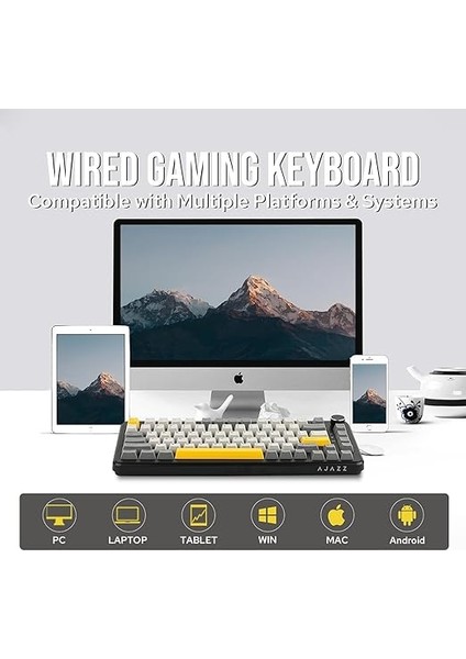 AK820 Max He Hall Effect Manyetik Switch Kablolu Oyun Klavyesi 8000Hz Siyah Beyaz fiyatları