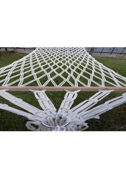 Hamak Beyaz Tek Kişilik Çift Örgülü Pamuk Hamak fırsatları